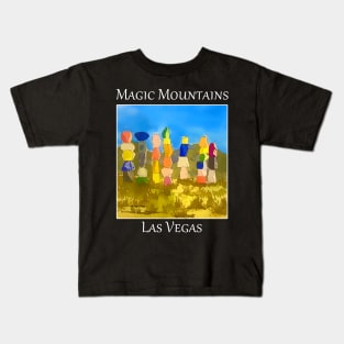 Seven Magic Mountains outside Las Vegas Nevada - WelshDesigns Kids T-Shirt